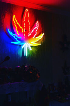 cannabis neon sign